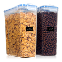 Conteneurs de stockage alimentaire empilables transparents de 4 L avec couvercles hermétiques, en plastique et silicone, pour la cuisine, pour les bonbons