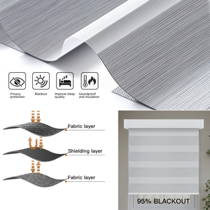 ผ้าม่านลายม้าลายติดมอเตอร์กันรังสี UV สองชั้นกันน้ำและควบคุมแสงอัจฉริยะ Wi-Fi จาก Google ได้ทั้งกลางวันและกลางคืน - Product Image 4