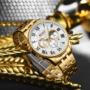 Montre en acier pour homme avec logo personnalisé Curren 8427, étanche, quartz, calendrier, chronographe multifonctionnel, montre pour homme - Product Image 2