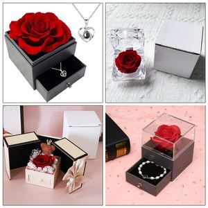 Collar de Flores Romántico con Rosa Eterna para el Día de San Valentín 2026, con Caja de Acrílico para Mujer - Product Image 5