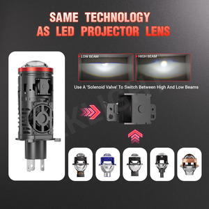 Potente Kit de Faros Delanteros LED H4, 6000K, Luz Alta/Baja, <span class=keywords><strong>Mini</strong></span> Lente para HILUX/<span class=keywords><strong>D</strong></span>-Max, Ajuste Universal para Ciudad, 13000LM - Product Image 3