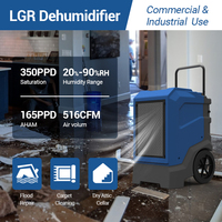 Preair-deshumidificador para restauración de daños por agua, 165PPD, aplicación de Control LGR