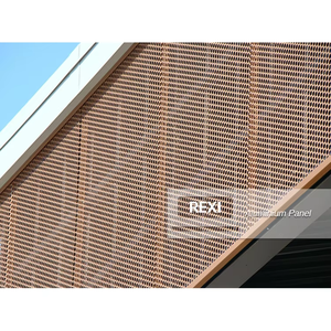 Panneaux de <span class=keywords><strong>façade</strong></span> en aluminium architecturaux personnalisés pour murs extérieurs Revêtement métallique perforé pour façades de bâtiments modernes - Product Image 3