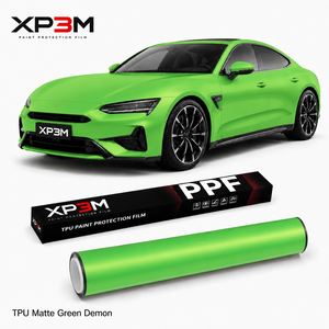 ฟิล์มใสกันรอยรถยนต์ XP3M สีเขียวด้าน รุ่น Matte Satin TPU ความหนา 7.5 มิล ซ่อมแซมตัวเองได้ ป้องกันรอยขีดข่วน ป้องกันสีเหลือง ขนาด 1.52x15 เมตร - Product Image 5