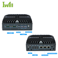 Mini PC Industrial Sin Ventilador, 2*COM, I7 12ª Gen, con 3 Ranuras M.2, 3 HD, 3 LAN, Tarjeta SIM, Montaje VESA en Pared y Riel DIN