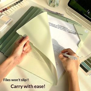 New F2 Model <b>A4</b> Box <b>Folder</b> Gradient Color Series L-Shaped Opening Exam Paper File Holder Student Use Large Pp - Product Image 4