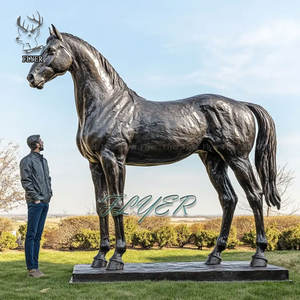 ديكور حديقة عتيقة بالحجم الطبيعي تماثيل حصان نحاسي مشي تمثال برونزي مصبوب - Product Image 1