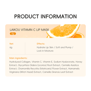 Laikou nutre idrato vitamina C maschera per dormire Private Label Dry Label per la cura della pelle delle <span class=keywords><strong>labbra</strong></span> <span class=keywords><strong>balsamo</strong></span> per le <span class=keywords><strong>labbra</strong></span> - Product Image 4