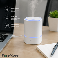 Humidificateur d'air portable mini USB à ultrasons à brume froide avec veilleuse LED pour la maison, le bureau, la chambre, le spa, diffuseur d'arômes