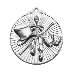 Vente en gros de votre logo médaillon de récompense en métal à la mode personnalisé deux faces 2 pouces argent impérial russe victoire art prix médaille commande