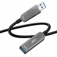 Kabel Optik Aktif USB 3.2 Gen 2 10Gbps Male to Female untuk Kamera, VR, PC, USB Hub, Layar Sentuh