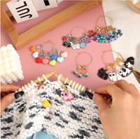 Marqueurs de mailles en forme de papillon, chat et cœur pour le crochet et le tricot, breloques amovibles à fermoir mousqueton pour la couture DIY