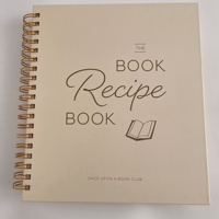 Livres de recettes à couverture rigide avec reliure à anneaux dorés et diviseur d'onglets