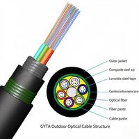 Cable de Fibra Óptica Subterráneo para Exteriores, Marca OEM y ODM, GYTA/GYTS, 2-144 Núcleos, G652D, Conductor Sólido, Negro, Certificado CE, Guangdong