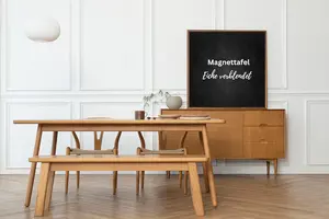 Ventes d'usine Message d'écriture effaçable en bois rustique moderne <span class=keywords><strong>tableau</strong></span> magnétique en bois véritable plaqué avec étagère magnétique - Product Image 6