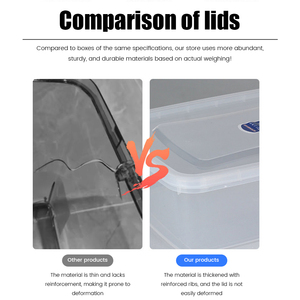 Nhựa trong suốt thức ăn nhanh <span class=keywords><strong>container</strong></span> đưa ra Bento hộp bảo quản thực phẩm hộp - Product Image 3
