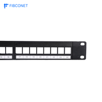 Panel Patch ODF Fiber 24-port Hitam 19-inci 3X8 Rak Kosong untuk Koneksi Komunikasi Jaringan FTTx