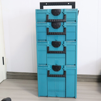 Boîte à outils en plastique Hotsales Makitas ODM mallette de rangement pour outils électriques avec chariot mallette combinée empilée pour une mobilité facile