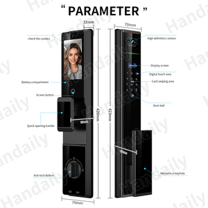 Handaily Video intercom tuya Palm tĩnh mạch cửa thông minh khóa cửa thông minh khóa mật khẩu vân tay cerradadas cho cổng chính - Product Image 6