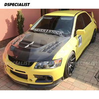 Capó de capó ventilado de fibra de carbono estilo voltios para Mitsubishi Lancer Evolution Evo 7 8 9