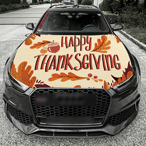 5X4ft Custom Car Hood Cover <b>Flags</b> the Feast of Thanksgiving Day Sports Games Gift Hood Cover - Product Image 6