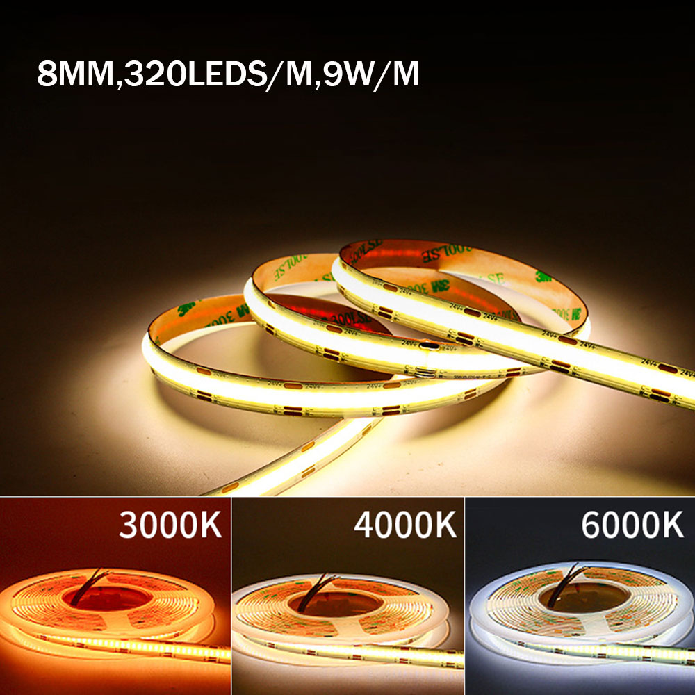 12w 24v cob led strip light