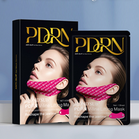 Masque en tissu coréen personnalisé pour le visage, raffermissant et hydratant, au collagène, peptide de venin de serpent et ADN de saumon, pour le double menton et le visage en V