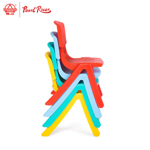 Modern Design Plastic <b>Square</b> Stool Multiple Colors Stackable Solid Back <b>Foam</b> Filled Kids Chair for Home and Bedroom Use - Product Image 2