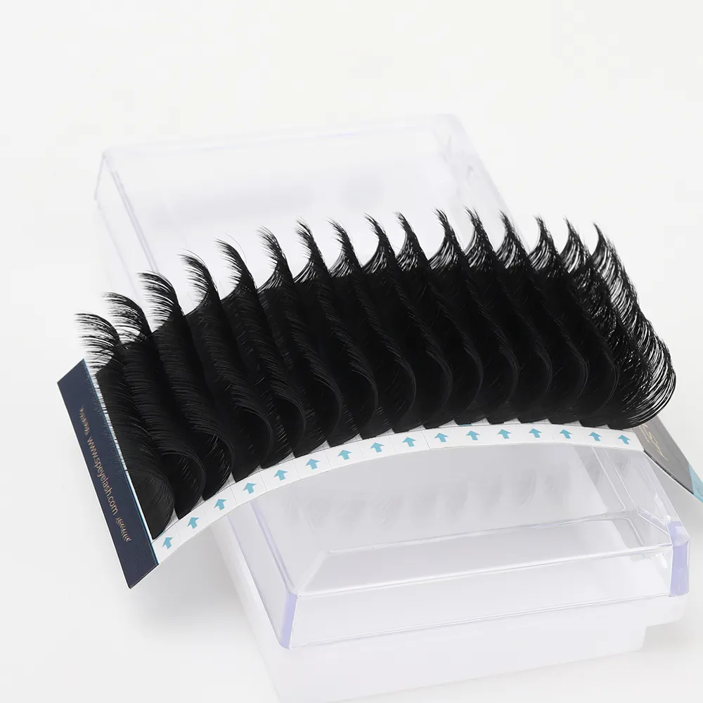 SP ciglia morbido nero opaco Cashmere 5-25mm di lunghezza 0.05mm 0.07mm di estensione ciglia fornisce vassoi Volume coreano facile ventilatore finto visone
