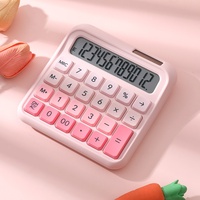 Bonbons couleur 12 chiffres batterie multifonctionnelle en plastique ordinateur étudiant Finance bureau calculatrice