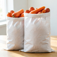 Sac tissé en gros pour carottes et légumes-racines, grande capacité, ouverture supérieure, pour la récolte agricole et l'emballage logistique