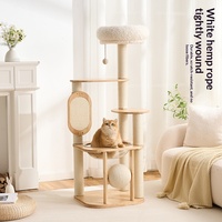Meilleure vente : Arbre à chat moderne et luxueux de grande taille avec lit intégré, griffoir multifonctionnel en sisal, en chêne, Noël