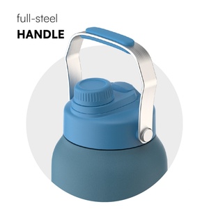 Bouteille d'eau isotherme en acier inoxydable à double paroi de 64 oz, écologique, avec logo personnalisé, couvercle à vis, facile à boire, pour le camping 12-24 - Product Image 1