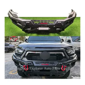Defensa Delantera <span class=keywords><strong>Armando</strong></span> para Hilux Revo Rocco Facelift 2021-2023 con Luz Led y Soporte para Cabrestante Accesorios para Auto 4X4 Barra de Parachoques - Product Image 2