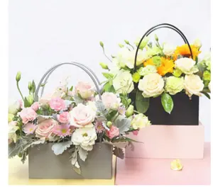 Sac à main personnalisé pour fleurs, Vase à fleurs traditionnel chinois étanche, vente en gros, un Bouquet de fleurs, sac d'emballage
