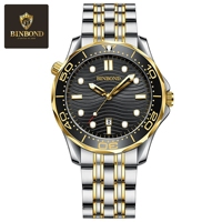 BINBOND B2820 jam tangan kuarsa besi tahan karat kuarsa trendi Fashion baru pria jam tangan produsen kustom harga pabrik Relojes