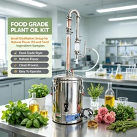 Petite machine de distillation d'huile de rose, mini distillateur de bureau en acier inoxydable pour la fabrication artisanale d'huiles aromatiques à domicile