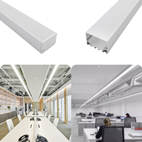 Perfil de aluminio Led Strip 5035 Extrusión Led de oficina empotrada para sombra de luz LED Perfiles de aluminio