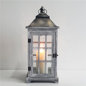 Conjunto de 3 de boda de alta calidad casa jardín decoración linterna de <span class=keywords><strong>madera</strong></span> vela linterna <span class=keywords><strong>en</strong></span> venta - Product Image 3