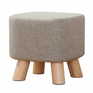 Dining Furniture Beech Wood Legs <strong>Footstools</strong> Wholesale Living Room Bedroom <strong>Patchwork</strong> Fabric Small <strong>Footstools</strong> - Product Image 5