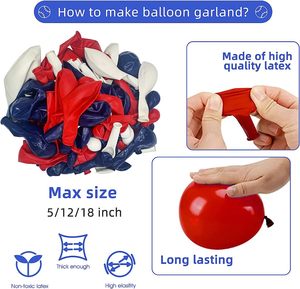 Kit d'arche de ballons de baseball, ballon en aluminium gant de baseball, ballon en aluminium étoile rouge <span class=keywords><strong>et</strong></span> bleue, fournitures de décoration pour fête d'anniversaire sur le thème du sport - Product Image 6