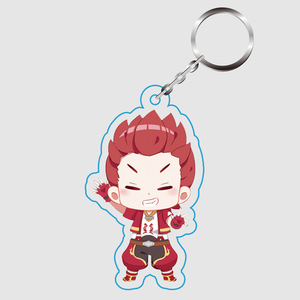 Porte-clés en acrylique double couche <span class=keywords><strong>Douluo</strong></span> Q-version avec pendentif en verre et motif de dessin animé - Product Image 6