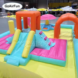 Colorato grande all'aperto gonfiabile Splash Pad rimbalzo scivoli d'acqua piscina Hot pick ostacolo corsa castello per bambini - Product Image 6