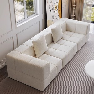 Italian Minimalist Vacuum Roll Pack <b>Sofa</b> Frameless Sponge Compressed Cream Straight <b>Sofa</b> For <b>Small</b> Living Room - Product Image 3