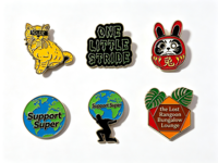 Ensemble de broches créatives en émail, motifs chat, lapin, feuille tropicale, pour sacs à dos et vêtements