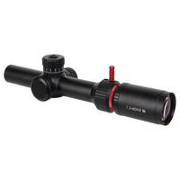 Lunette de chasse laser à point rouge longue portée LUGER en aluminium 1,2-6x24IR 30 mm avec illumination rouge/verte pour montage 11/20 mm