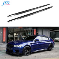 Celemek Sisi Rok Serat Karbon untuk BMW, M-SPORT 5 Seri F90 M5 G30 2018 2019 3D Gaya Pelindung Bumper Mobil