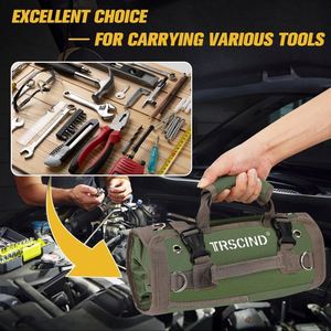 Échantillon gratuit - Fabricants chinois - Sac de rangement pour outils d'électricien portable et robuste - Sac à outils en toile - Pochette enroulable - Product Image 2