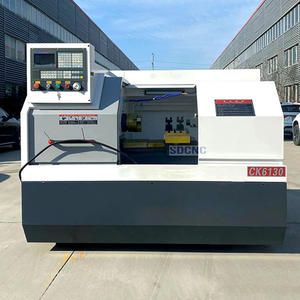 China Alta Qualidade Alta Precisão Totalmente Automático Fanuc/Siemens CNC Flat Bed Mini Torno CK6130 CK6136 Máquina - Product Image 2