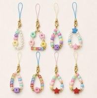 Kit DIY de breloques pour porte-clés, téléphone et sac, avec boîte de rangement portable, ensemble de perles fantaisie (bonbons, fromage) pour pendentifs de sac à dos et loisirs créatifs